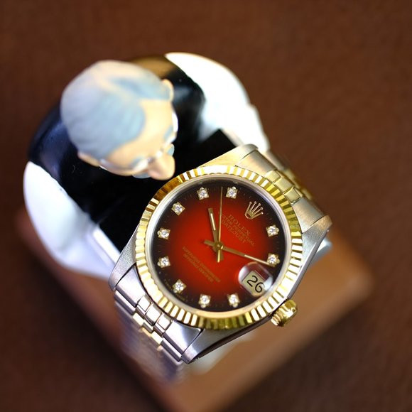 Rolex Women's Datejust Factory Red Diamond Dial - Picture 3 of 8